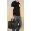 アルマーニジーンズ (ARMANI JEANS) ショルダー付きブリーフケースハンドバッグ レザー ブラック 30% OFF
