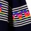 ソニアリキエル (SONIA RYKIEL) ストライプロゴセーター ポリアミドコットンミックス ネイビー
