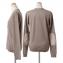 メゾン マルジェラ (Maison Margiela) Vネックレザーパンチカーディガン ヴァージンウール カーキ