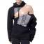 ラフシモンズ (RAF SIMONS) ツーピースフードパーカー コットン ブラック 30% OFF
