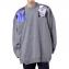 ラフシモンズ (RAF SIMONS) ショルダープリントオーバーサイズセーター ヤーンウール グレー 30% OFF