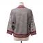 アントニオマラス (ANTONIO MARRAS) ライン入りショート丈ボレロカーディガン コットンリネンなど ゴールドミックス