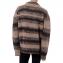 ラフシモンズ (RAF SIMONS) ストライプラウンドネックセーター ウールミックス ブラウンクリーム 30% OFF