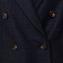 ブルネロクチネリ (Brunello Cucinelli) ロングダブルコート ウールストレッチ ブラックミックス