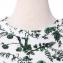 アーデム (ERDEM) パフスリーブプリント半袖カットソーTシャツ コットン ホワイトグリーン