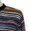 ミッソーニ (Missoni) 丸襟セーター 羊毛レーヨン マルチボーダーブラック