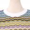 ミッソーニ (Missoni) 丸襟セーター コットンミックス マルチボーダーホワイト