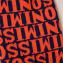ミッソーニ (Missoni) 長方形ロゴストール 羊毛ミックス オレンジ