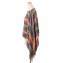 ミッソーニ (Missoni) ニットポンチョ 羊毛ラメミックス オレンジグリーンミックス