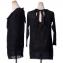 エリカ カヴァリーニ セミクチュール (ERIKA CAVALLINI semi-couture) バックリボンセーター リネンカシミヤ ブラック 30% OFF