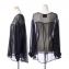 エリカ カヴァリーニ セミクチュール (ERIKA CAVALLINI semi-couture) タックギャザーブラウス シルクシフォン ブラック 30% OFF