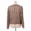 ブルネロクチネリ (Brunello Cucinelli) フラワーレースセーター リネンシルク ブラウン