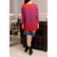クイーンアンドベル queene and belle アドリアボーダーコットンカシミアセーター レッド 30% OFF