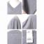 メゾン マルジェラ (Maison Margiela) ショート丈Vネック変形セーター ウールカシミア ライトグレー