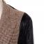 エムエムシックス メゾンマルジェラ (MM6 MAISON MARGIELA) リバース トレンチコート ウール ブラウンチェックブラック