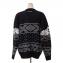 エルマノシェルビーノ (ermanno scervino) Vネックカーディガン 圧縮ウール ブラックレース
