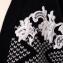 エルマノシェルビーノ (ermanno scervino) Vネックカーディガン 圧縮ウール ブラックレース