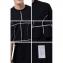 ブラックバレット (BLACKBARRETT) バイニールバレット by neil barrett コートラインプリントクルーネック半袖Tシャツ コットン ブラック 30% OFF