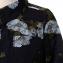 アーデム (ERDEM) シャツ襟ワンピース コットン ブラック薔薇刺繍