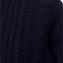 ワンダーカインド (WUNDERKIND) アラン編み丸襟セーター メリノウールカシミア ネイビー