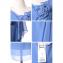 ランバン (LANVIN ) フラワー付き半袖ドレス シルクシフォン ブルー