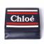 クロエ (chloe) VICK 二つ折り財布 スクエアウォレット カーフスキン フルブルー