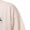 ジェイクベルフォート (JAKE BELFORT) ビッグシルエット半袖スウェットTシャツ サメ2刺繍 コットン エンブロイダリー ベージュ