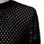 ペゼリコ (PESERICO) 七分袖セーター 透かし編みスパンコール ブラック