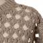 ブルネロクチネリ (Brunello Cucinelli) 透かし編み長袖セーター リネン混合 カーキ