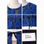 エリカ カヴァリーニ セミクチュール (ERIKA CAVALLINI semi-couture) 刺繍半袖ブラウス シアーアップリケ インディゴ 30% OFF