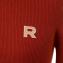 ロシャス (ROCHAS) ロゴ丸襟リブ長袖セーター ヴァージンウール ダークオレンジ