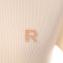 ロシャス (ROCHAS) ロゴ丸襟半袖リブセーター ヴァージンウール ナチュラル