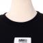 エムエムシックス メゾンマルジェラ (MM6 MAISON MARGIELA) ロゴラベル入りレギュラーフィットTシャツ コットン ブラック