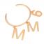 エムエムシックス メゾンマルジェラ (MM6 MAISON MARGIELA) MM6ロゴ付きバングル 真鍮 ゴールド