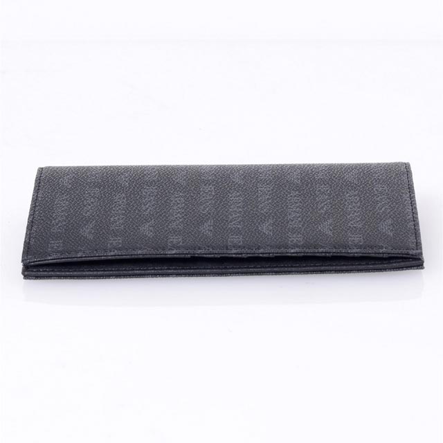 アルマーニジーンズ (ARMANI JEANS) 2つ折り長財布 PVC ブラック 30% OFF