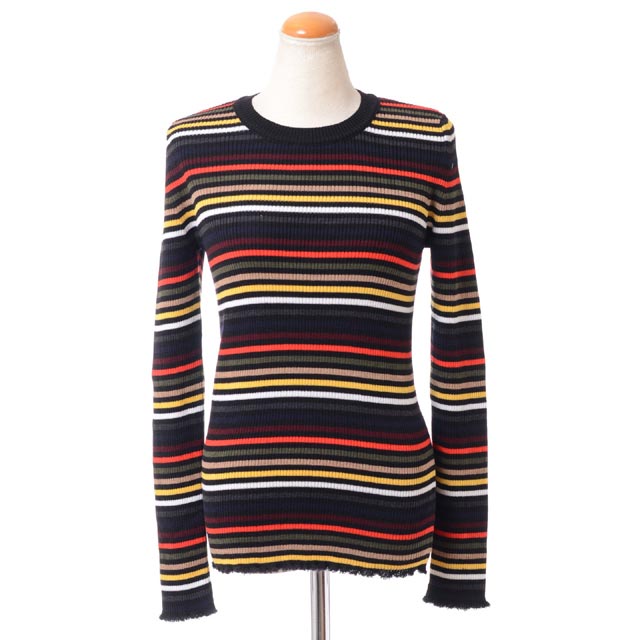 ソニアリキエル (SONIA RYKIEL) リブ編み丸襟セーター ウールニット ソニアリキエル (SONIA RYKIEL) リブ編み丸襟セーター ウールニット