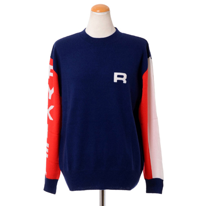 ソニアリキエル (SONIA RYKIEL) Rインターシャセーター ウールカシミア ネイビー