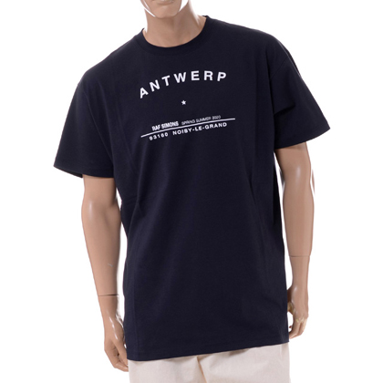 ラフシモンズ (RAF SIMONS) ツアーTシャツ コットン ダークネイビー 30% OFF