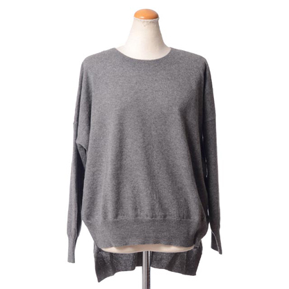 エリカ カヴァリーニ セミクチュール (ERIKA CAVALLINI semi-couture) 2WAYプルオーバー カシミア グレー 30% OFF