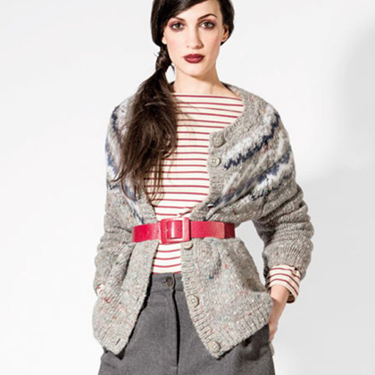 エリカ カヴァリーニ セミクチュール (ERIKA CAVALLINI semi-couture) ローゲージカーディガン アルパカウール混合 マルチミックス 30% OFF