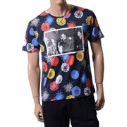 ラフシモンズ (RAF SIMONS) Tシャツ 和柄プリント ブラック 30% OFF