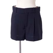 クロエ (chloe) ショートパンツ アセテートレーヨン ネイビー