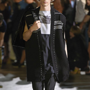 ラフシモンズ (RAF SIMONS) オーバーサイズドスリーブレスカーディガン ウール ブラック 30% OFF