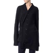 アンドゥムルメステール (ann demeulemeester) 前開きロングカーディガン アルパカウール ブラック