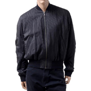 ハイダーアッカーマン (Haider Ackermann) ストライプMA1ボンバージャケット ブラック 30% OFF