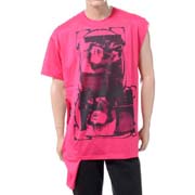 ラフシモンズ (RAF SIMONS) オープンサイドTシャツ コットン フューシャ 30% OFF