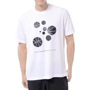 ブラックバレット (BLACKBARRETT) バイニールバレット by neil barrett バスケットボールプリントクルーネック半袖Tシャツ ホワイト 30% OFF