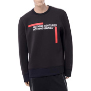 ブラックバレット (BLACKBARRETT) バイニールバレット by neil barrett スローガンプリントクルーネックスウェットトレーナー ブラック 30% OFF