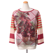 アントニオマラス (ANTONIO MARRAS) 七分袖セーター ジャージー ピンクミックス