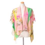 アントニオマラス (ANTONIO MARRAS) 着物襟カーディガン コットンシルク ピンクミックス